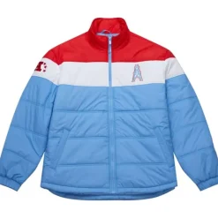 In The Clutch Puffer Jacket Vintage Logo Houston Oilers
