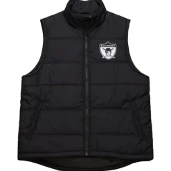 In The Clutch Puffer Vest Vintage Logo Oakland Raiders