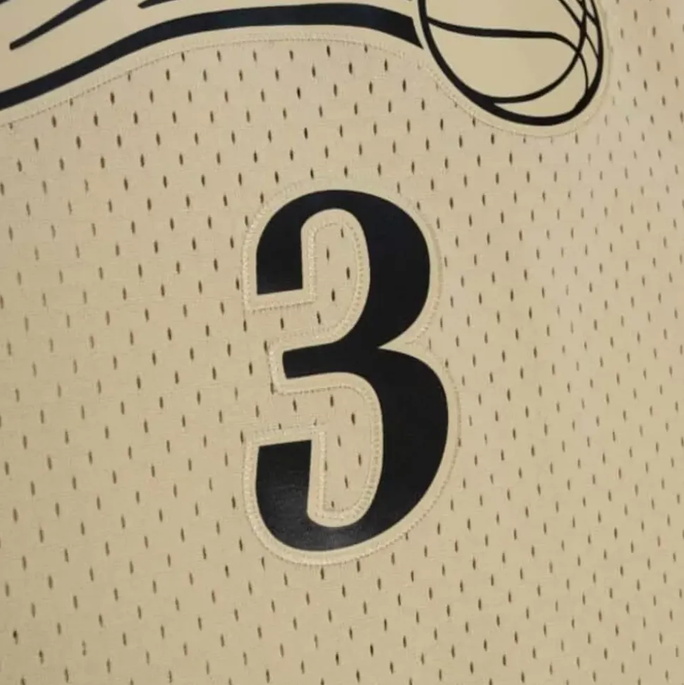 Khaki Black Swingman Allen Iverson Philadelphia 76Ers 2000-01 Jersey