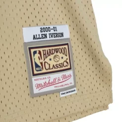 Khaki Black Swingman Allen Iverson Philadelphia 76Ers 2000-01 Jersey