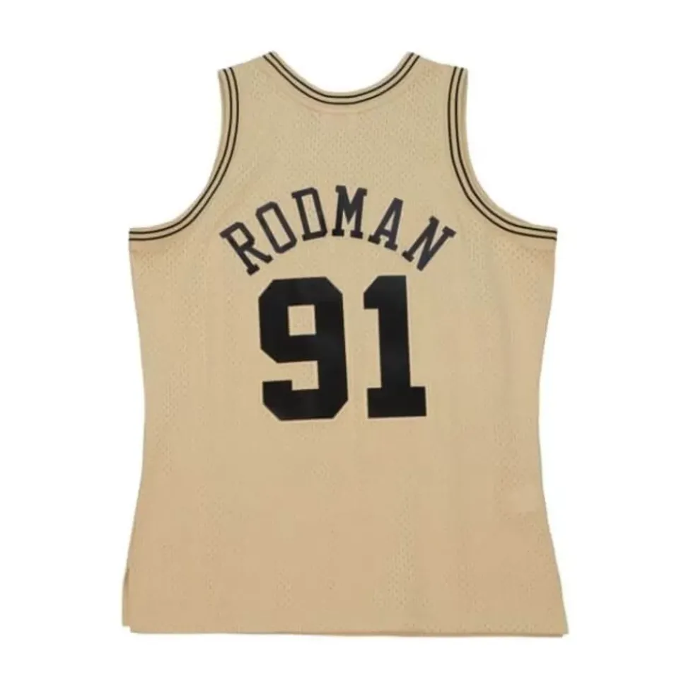 Khaki Black Swingman Dennis Rodman Chicago Bulls 1997-98 Jersey
