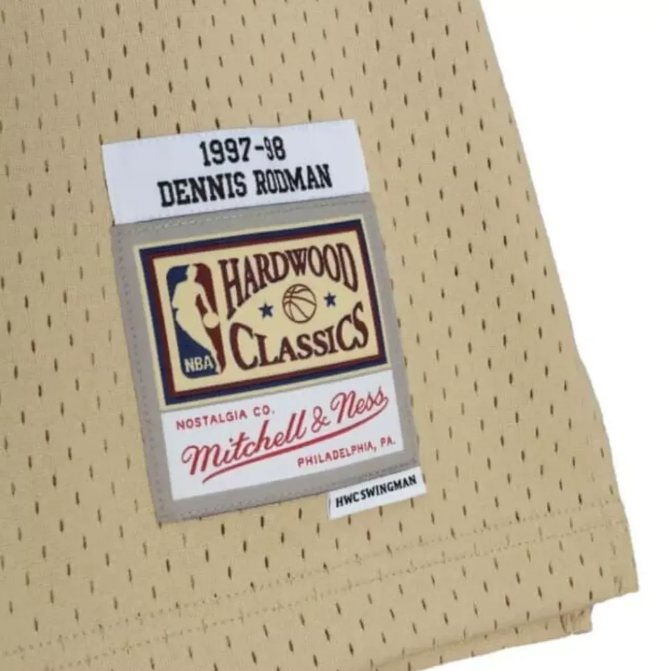 Khaki Black Swingman Dennis Rodman Chicago Bulls 1997-98 Jersey