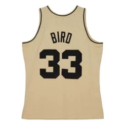 Khaki Black Swingman Larry Bird Boston Celtics 1985-86 Jersey