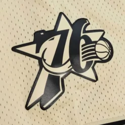 Khaki Black Swingman Philadelphia 76Ers 2000-01 Shorts