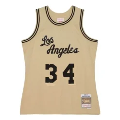 Khaki Black Swingman Shaquille O'Neal Los Angeles Lakers 1996-97 Jersey