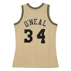 Khaki Black Swingman Shaquille O'Neal Los Angeles Lakers 1996-97 Jersey