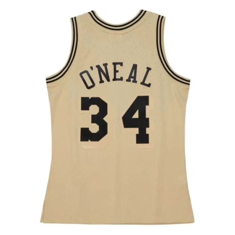 Khaki Black Swingman Shaquille O'Neal Los Angeles Lakers 1996-97 Jersey