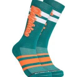 Lateral Crew Socks Miami Dolphins