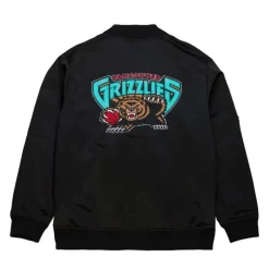 Lightweight Satin Bomber Vintage Logo Vancouver Grizzlies