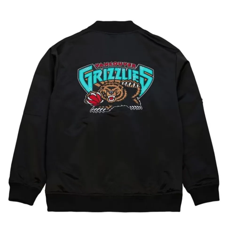 Lightweight Satin Bomber Vintage Logo Vancouver Grizzlies