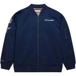 Lightweight Satin Bomber Vintage Logo Houston Astros