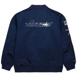 Lightweight Satin Bomber Vintage Logo Houston Astros