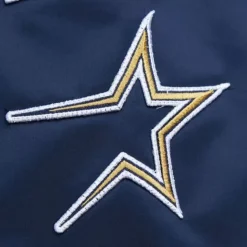 Lightweight Satin Bomber Vintage Logo Houston Astros