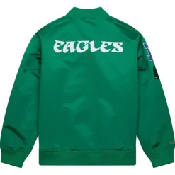 Lightweight Satin Bomber Vintage Logo Philadelphia Eagles