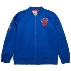 Lightweight Satin Bomber Vintage Logo New York Knicks