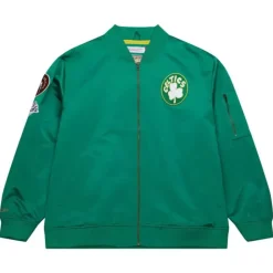 Lightweight Satin Bomber Vintage Logo Boston Celtics