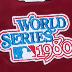 Lightweight Satin Bomber Vintage Logo Philadelphia Phillies