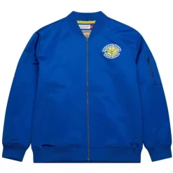 Lightweight Satin Bomber Vintage Logo Golden State Warriors