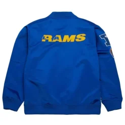 Lightweight Satin Bomber Vintage Logo Los Angeles Rams