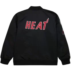 Lightweight Satin Bomber Vintage Logo Miami Heat