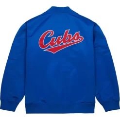 Lightweight Satin Bomber Vintage Logo Chicago Cubs