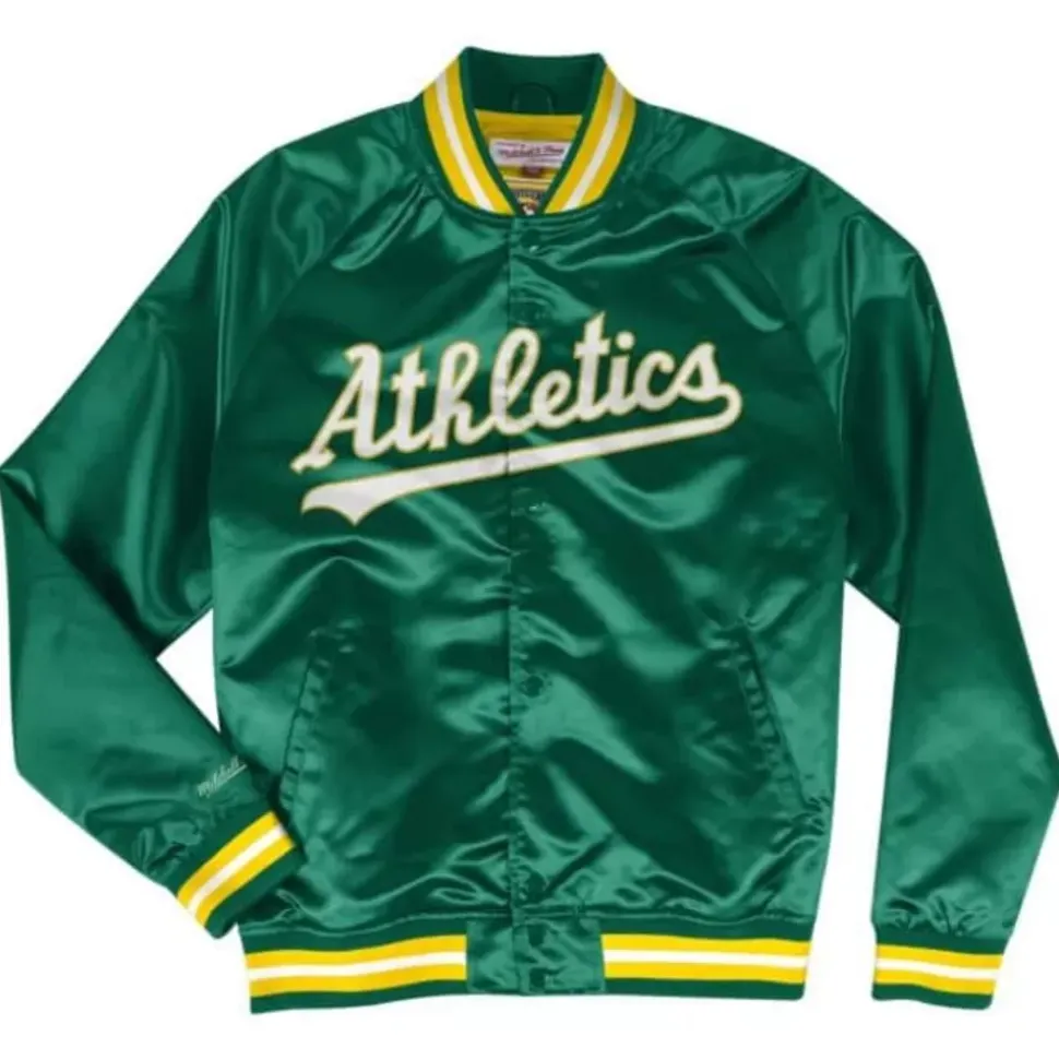 Lightweight Satin Jacket Oakland Athletics