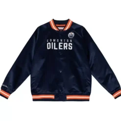Lightweight Satin Jacket Edmonton Oilers