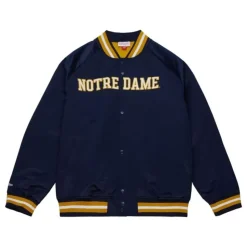 Lightweight Satin Jacket Current Logo University Of Notre Dame