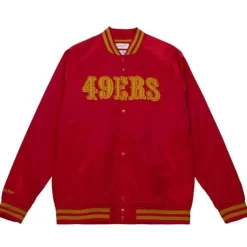 Lightweight Satin Jacket San Francisco 49Ers