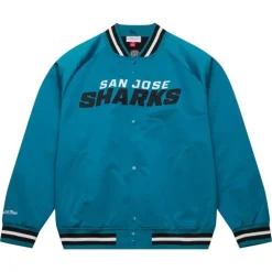 Lightweight Satin Jacket Current Logo San Jose Sharks