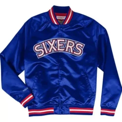 Lightweight Satin Jacket Philadelphia 76Ers