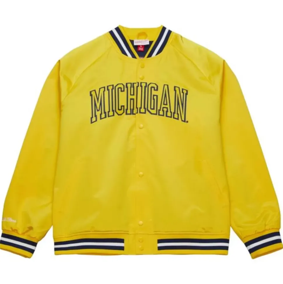 Lightweight Satin Jacket University Of Michigan