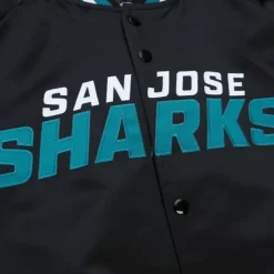 Lightweight Satin Jacket Current Logo San Jose Sharks