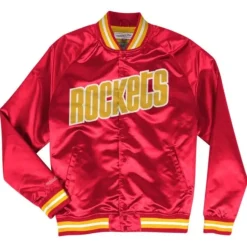 Lightweight Satin Jacket Houston Rockets