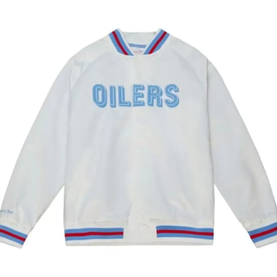 Lighweight Satin Jacket Houston Oilers