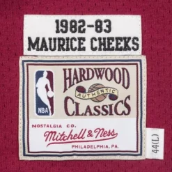Maurice Cheeks 1982-83 Philadelphia 76Ers Road Authentic Jersey