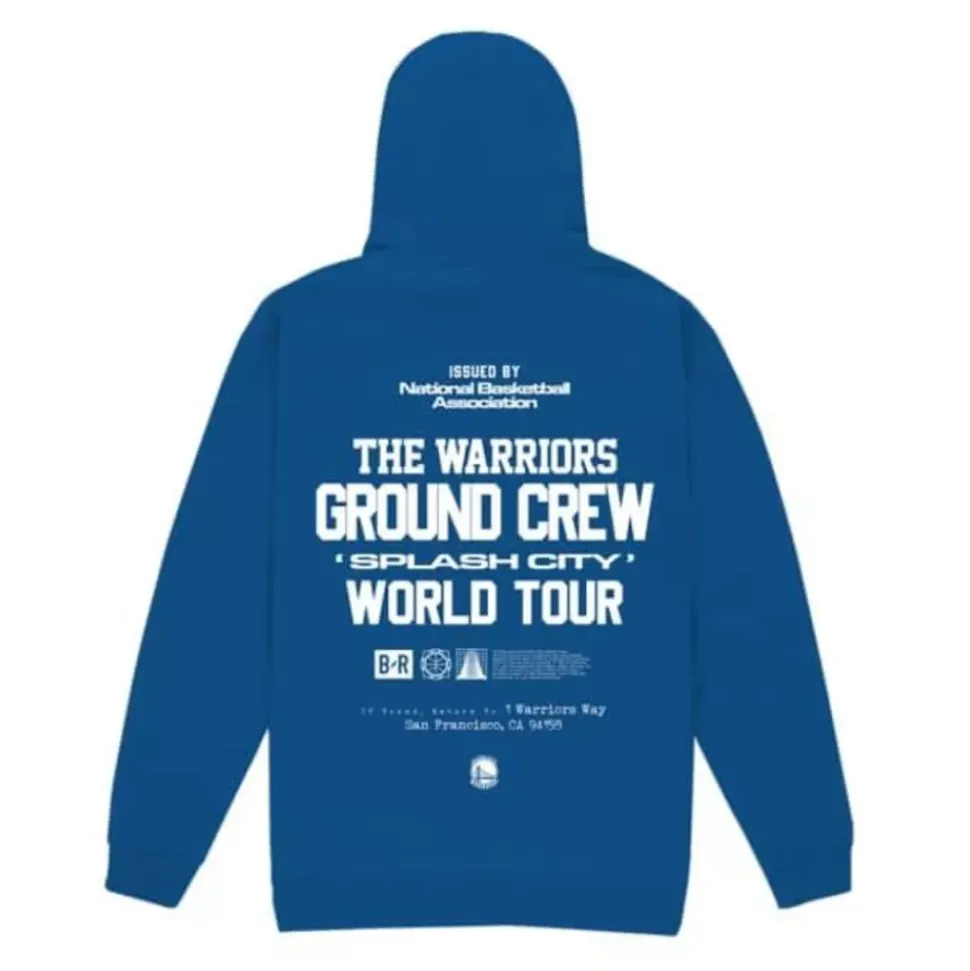 M&N X Br World Tour Crew Hoodie Golden State Warriors