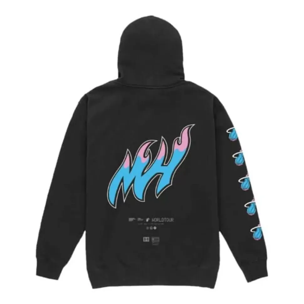 M&N X Br World Tour Logo Evolution Hoodie Miami Heat