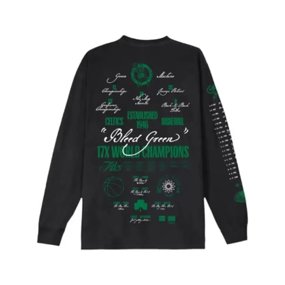 M&N X Br World Tour Long Sleeve Boston Celtics