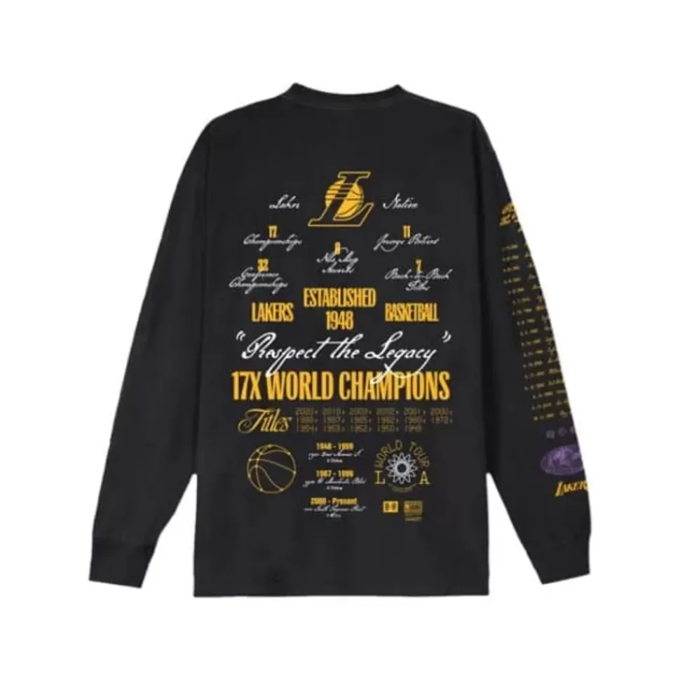 M&N X Br World Tour Long Sleeve Los Angeles Lakers