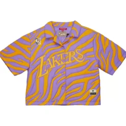 M&N X Melody Ehsani Puffer Shirt Los Angeles Lakers