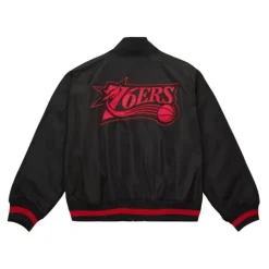 M&N X Melody Ehsani Satin Jacket Philadelphia 76Ers