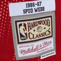 Monochrome Swingman Spud Webb Atlanta Hawks 1986-87 Jersey