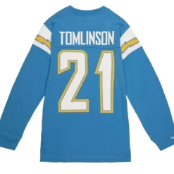 Name & Number Long Sleeve Tee San Diego Chargers 2009 Ladainian Tomlinson