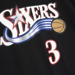 Name & Number Mesh Ss Hoodie Philadelphia 76Ers 2001 Allen Iverson