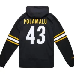 Name And Number Fleece Hoodie Pittsburgh Steelers 2006 Troy Polamalu
