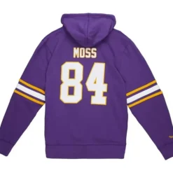 Name And Number Fleece Hoodie Minnesota Vikings 2000 Randy Moss