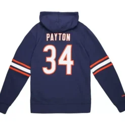 Name And Number Fleece Hoodie Chicago Bears 1983 Walter Payton
