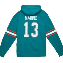 Name And Number Fleece Hoodie Miami Dolphins 1990 Dan Marino
