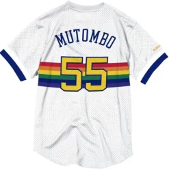 Name And Number Mesh Top Denver Nuggets 1992-93 Dikembe Mutombo